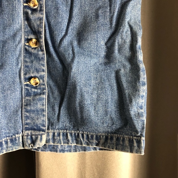 Vintage Eddie Bauer Denim Levi’s Button Down Pencil Skirt - Picture 3 of 11